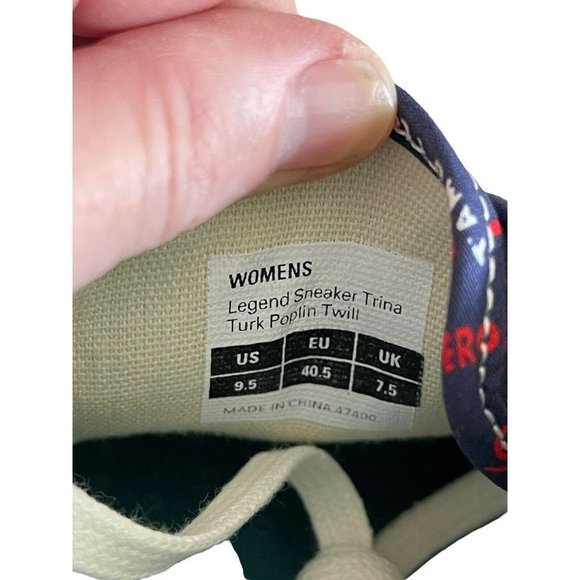 SeaVees Legend Sneakers Trina Turk Poplin Twill I Love You Navy 9.5 $82 NWOT - Picture 9 of 10